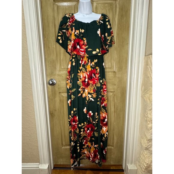 Altard State Long Maxi Dress Womens Floral Halter Green Tropical S - Picture 1 of 6